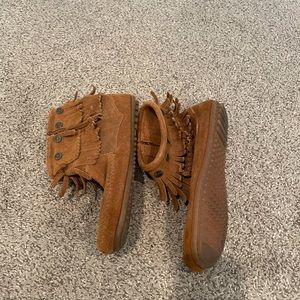 Minnetonka suede booties